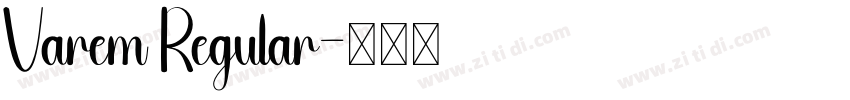 Varem Regular字体转换